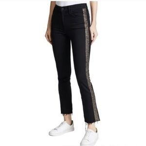 MOTHER Black jeans with gold beading on the side size 26